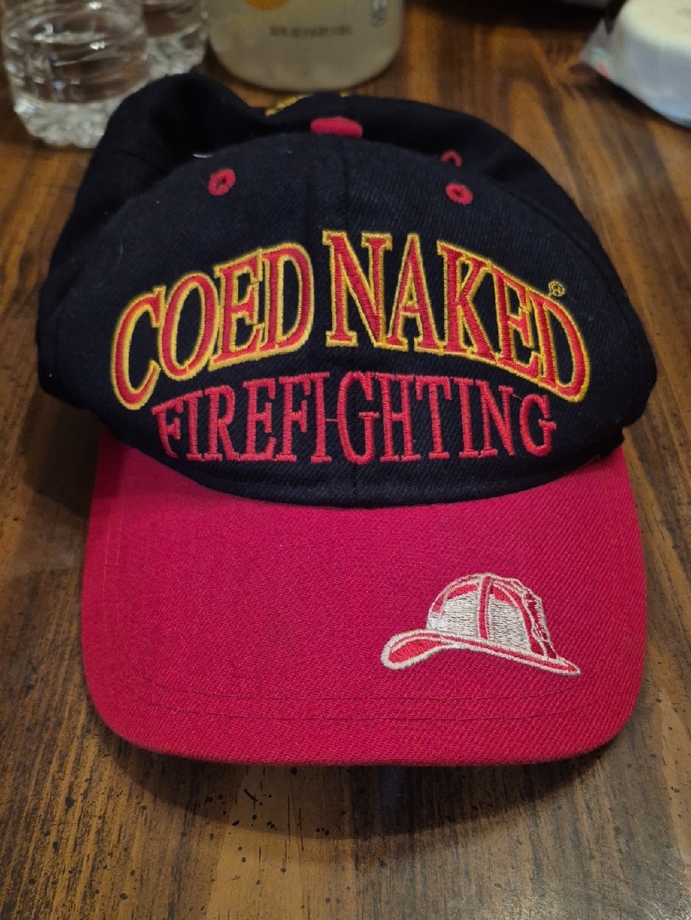 Men's Two-Tone Black & Red Cap